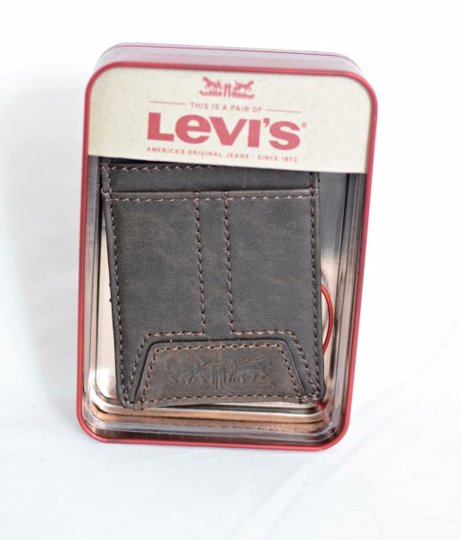 Levi’s Brown Slim Magnetic Front Pocket Wallet